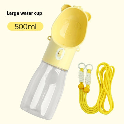 2 in 1 Portable Dog Water Bottle for Small Big Dogs Cat Outdoor Leak-Proof Puppy Drinking Bowl with Food Container Pets Feeder Pet Products