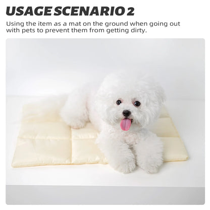 Flannel Pet Dog Bed Dog Sleeping Bed Mat Breathable Warm Pet Beds Cushion for Small Dogs Cat Pets Accessories for Pet Bag