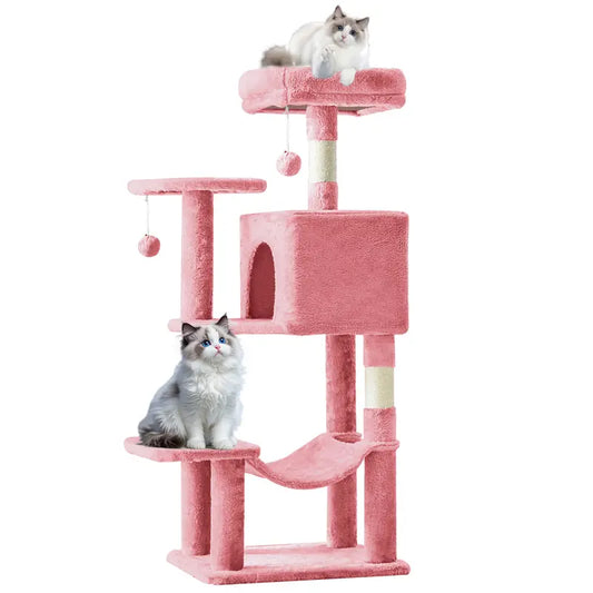 Sweetcrispy 54-Inch Vertical Cat Scratcher Shelf - 54In-Pk Cascading Durable Space-Saving Pet Furniture, Stable Base for Safe Play, Memory Foam Cozy Nest, Satisfies Natural Scratching Instincts, Ideal Gift for Pet Owners